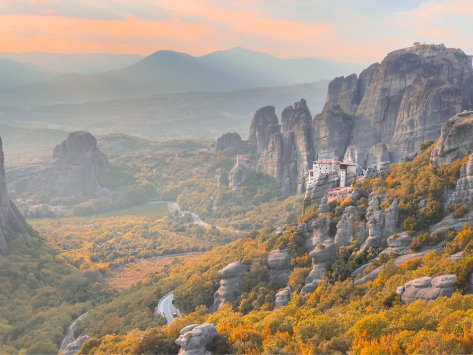 Meteora met de auto