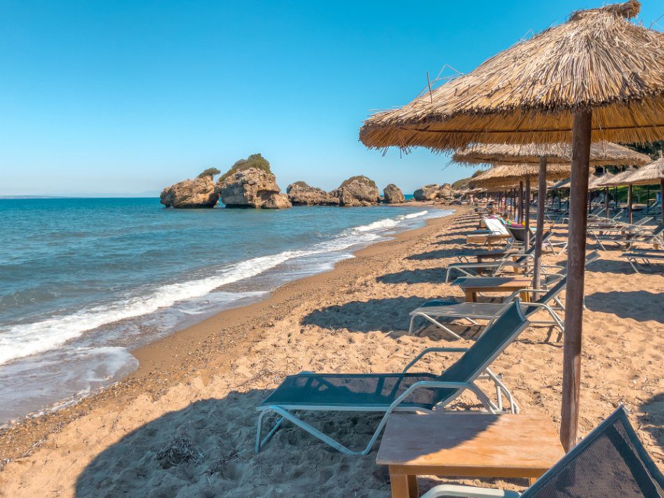 mooie stranden zakynthos afbeeldingen