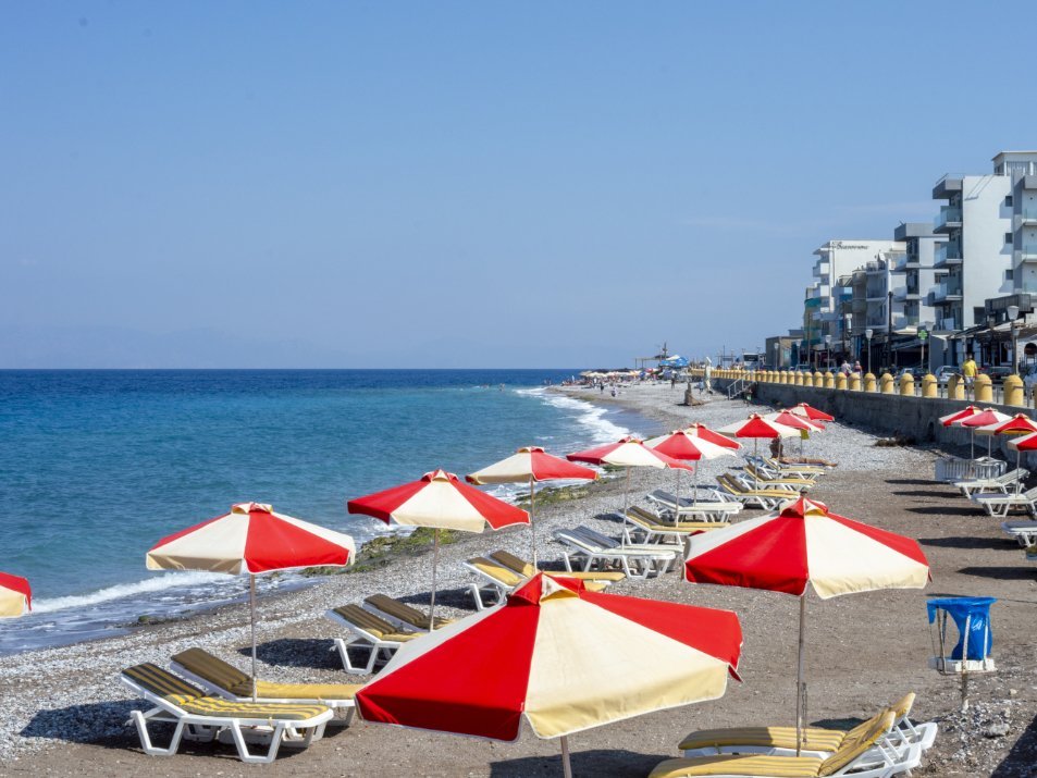 Zephyros stranden Rhodos stad