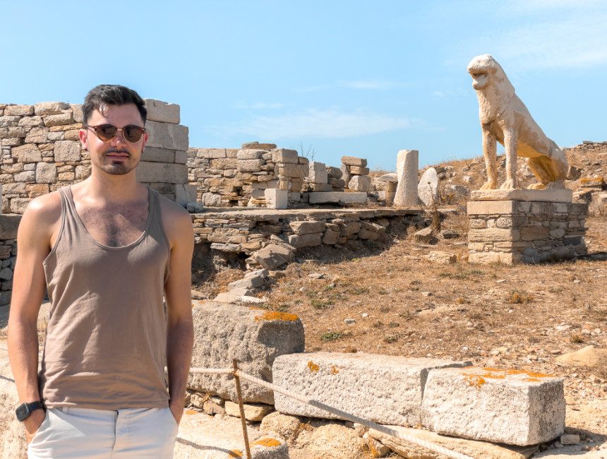 leeuwen van Delos Mykonos uitstapje